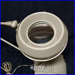 Vintage Art Deco FLEXO Art Specialty Co Magnifying Desk Drafting Table Lamp Gray