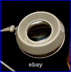 Vintage Art Deco FLEXO Art Specialty Co Magnifying Desk Drafting Table Lamp Gray