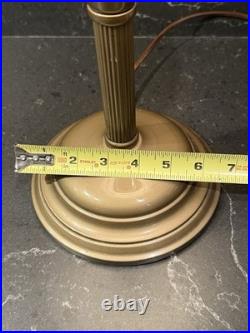 Vintage Art Deco Flying Saucer Desk, Lamp Military Style Gold Metal Tilt Lamp