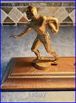 Vintage Art Deco Football Player Desk Table Accent Lamp Light Antique 1900s Vtg