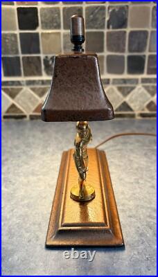 Vintage Art Deco Football Player Desk Table Accent Lamp Light Antique 1900s Vtg Vintage Art Deco Football Player Desk Table Accent Lamp Light Antique 1900s Vtg