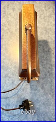 Vintage Art Deco Football Player Desk Table Accent Lamp Light Antique 1900s Vtg