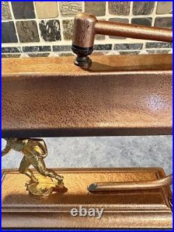 Vintage Art Deco Football Player Desk Table Accent Lamp Light Antique 1900s Vtg