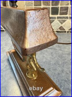 Vintage Art Deco Football Player Desk Table Accent Lamp Light Antique 1900s Vtg