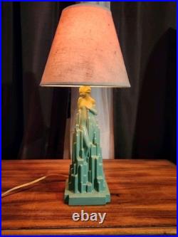 Vintage Art Deco Frankart Revival Lamp. Spirit Of Modernism Sarsaparilla