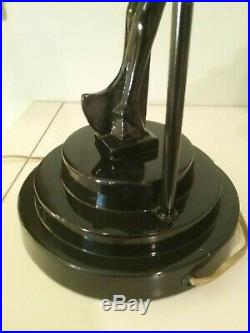 Vintage Art Deco Frankart Sarsaparilla Nude Nymph Naked Girl Table Lamp