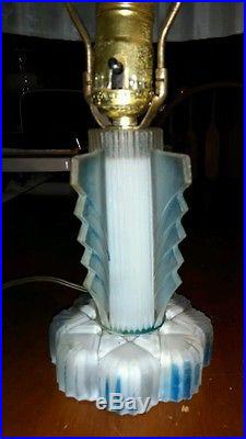 Vintage Art Deco Frosted Glass Lamp, Very Retro, Mid Century Glass Shade, Cool