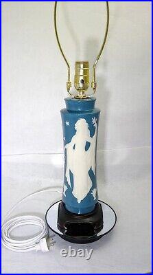 Vintage Art Deco Geza De Vegh for Lenox Nude Persephone Porcelain Lamp USA
