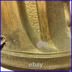 Vintage Art Deco Glass Dome & Metal, Woman at Spinning Wheel Table Lamp, WORKS