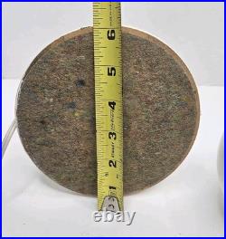 Vintage Art Deco Glass Globe Table Lamp Light Wood Base Works 16