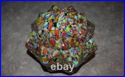 Vintage Art Deco Gondolas Spatter Glass Starburst Globe Table Lamp Working (s)