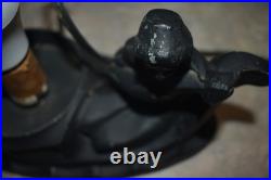 Vintage Art Deco Gondolas Spatter Glass Starburst Globe Table Lamp Working (s)