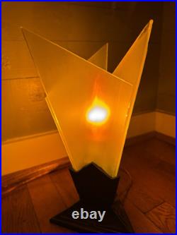 Vintage Art Deco Gothic Style Table Lamp Sharp Glass Aggressive Metal Luxury