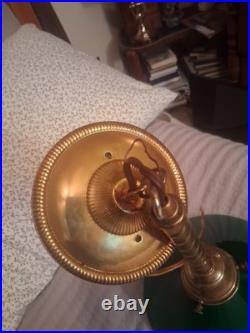 Vintage Art Deco Green Glass Pendant Lamps