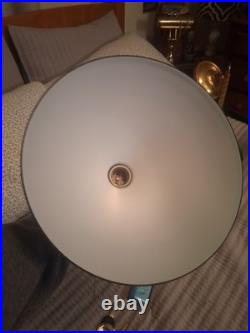 Vintage Art Deco Green Glass Pendant Lamps