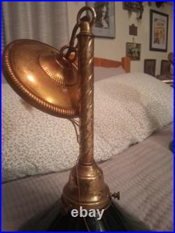 Vintage Art Deco Green Glass Pendant Lamps