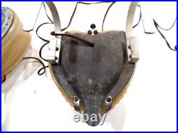 Vintage Art Deco Heart Shaped Lamp Set Boudoir Table & Bed Lamp By Af. Kingsberg