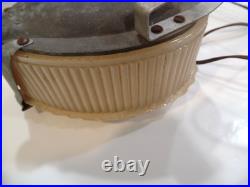 Vintage Art Deco Heart Shaped Lamp Set Boudoir Table & Bed Lamp By Af. Kingsberg