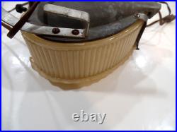 Vintage Art Deco Heart Shaped Lamp Set Boudoir Table & Bed Lamp By Af. Kingsberg