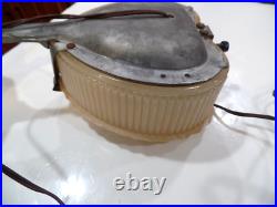 Vintage Art Deco Heart Shaped Lamp Set Boudoir Table & Bed Lamp By Af. Kingsberg