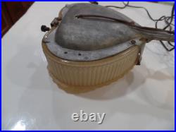 Vintage Art Deco Heart Shaped Lamp Set Boudoir Table & Bed Lamp By Af. Kingsberg