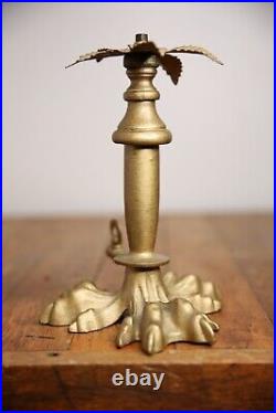 Vintage Art Deco Industrial Light Table Desk Lamp Claw Foot Feet Gold Ornate