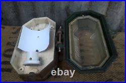 Vintage Art Deco Industrial Wardle Prismalux Bunker Wall Lamp Bulkhead Light