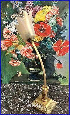 Vintage Art Deco Lamp New Minimalist Freeform Floral Torch