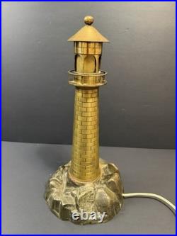 Vintage Art Deco Lighthouse Bronze Light House Maritime Beach Light house Light