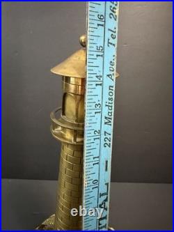 Vintage Art Deco Lighthouse Bronze Light House Maritime Beach Light house Light
