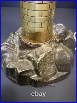 Vintage Art Deco Lighthouse Bronze Light House Maritime Beach Light house Light