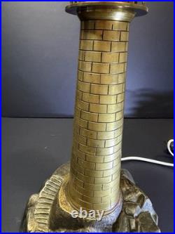 Vintage Art Deco Lighthouse Bronze Light House Maritime Beach Light house Light