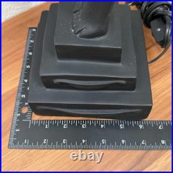 Vintage Art Deco MCM Black Nude Lady Erotica Sculpture Globe 28 Table Lamp 9lbs