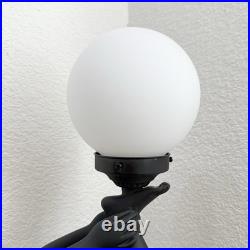 Vintage Art Deco MCM Black Nude Lady Erotica Sculpture Globe 32 Table Lamp 8lbs