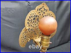 Vintage Art Deco Metal Mantle Fan Luster Lamp
