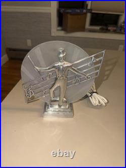 Vintage Art Deco Metal Tap Dancer Accent Lamp 1930's Era
