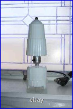 Vintage Art Deco Milk Glass Accent Lamp 1930s