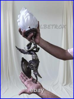 Vintage Art Deco Nouveau Brass Mermaid Wall Sconce Light Fixture Lamp