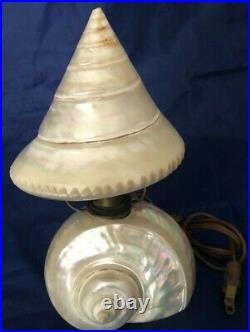 Vintage Art Deco Nouveau Nautilus Seashell Sea Shell Figural Lamp