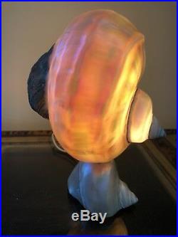 Vintage Art Deco Nouveau Nautilus Seashell Sea Shell Figural Lamp A6