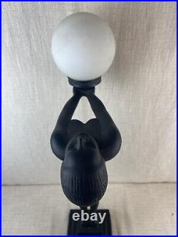 Vintage Art Deco Nude Erotica Globe Lamp Figure