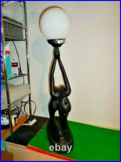 Vintage Art Deco Nude Female Dancer Table Lamp (29 by 11 by 6)