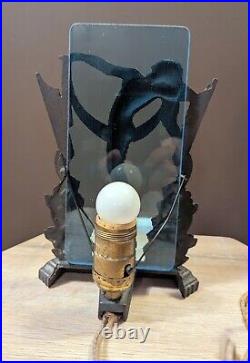 Vintage Art Deco Nude with Scarf Bronze Table Lamp