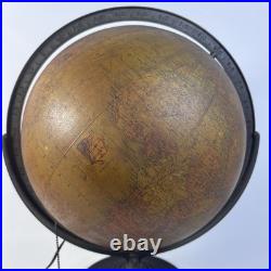 Vintage Art Deco RAND MCNALLY INDEXED TERRESTRIAL WORLD GLOBE LAMP Please Read
