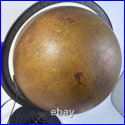 Vintage Art Deco RAND MCNALLY INDEXED TERRESTRIAL WORLD GLOBE LAMP Please Read