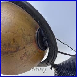 Vintage Art Deco RAND MCNALLY INDEXED TERRESTRIAL WORLD GLOBE LAMP Please Read