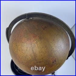 Vintage Art Deco RAND MCNALLY INDEXED TERRESTRIAL WORLD GLOBE LAMP Please Read