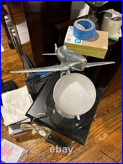 Vintage Art Deco Sarsaparilla Airplane Globe Table Lamp