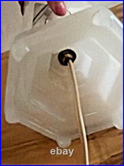 Vintage Art Deco Scottie Lamp Original Milk Glass Small Nightstand Lamp