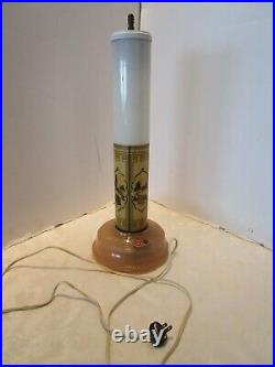 Vintage Art Deco Skyscraper Glass Table Lamp torpedo bullet 20¼ T 1930's